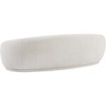 Snug Rounded Back Rich Cream Modern Boucle Sofa