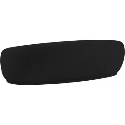 Snug Rounded Back Rich Black Modern Boucle Sofa - Image 5