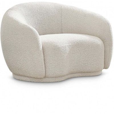 Snug Modern Rounded Back Rich Cream Boucle Sofa - Image 2