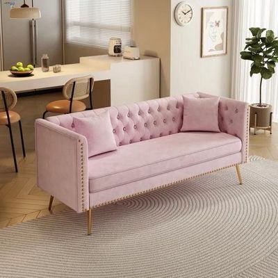 Opulent Modern Sofa Elegant Velvet Seating 3 Seater Sofa Set - Image 4