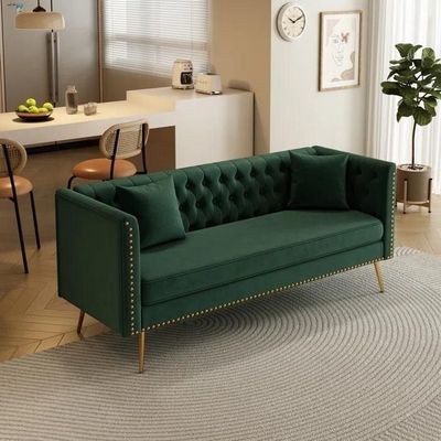 Opulent Modern Sofa Elegant Velvet Seating 3 Seater Sofa Set - Image 3