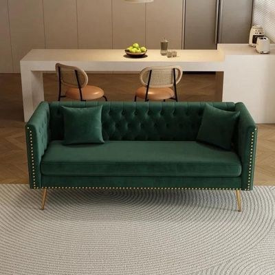 Opulent Modern Sofa Elegant Velvet Seating 3 Seater Sofa Set - Image 4