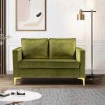 Avión Solid Wood Loveseat 2-Seater Bench with Two Cushions