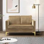 Avión Solid Wood Loveseat 2-Seater Bench with Two Cushions