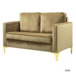 Avión Solid Wood Loveseat 2-Seater Bench with Two Cushions