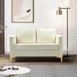 Avión Solid Wood Loveseat 2-Seater Bench with Two Cushions