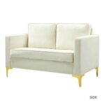 Avión Solid Wood Loveseat 2-Seater Bench with Two Cushions