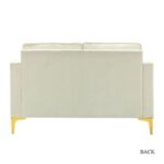 Avión Solid Wood Loveseat 2-Seater Bench with Two Cushions