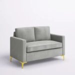 Avión Solid Wood Loveseat 2-Seater Bench with Two Cushions