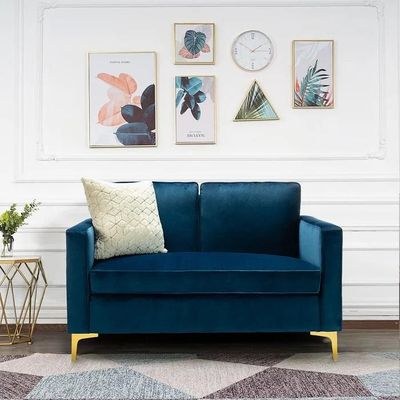 Avión Solid Wood Loveseat 2-Seater Bench with Two Cushions