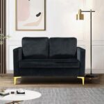 Avión Solid Wood Loveseat 2-Seater Bench with Two Cushions
