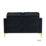 Avión Solid Wood Loveseat 2-Seater Bench with Two Cushions