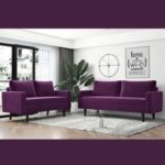 Allay Designer Handmade Velvet Fabric Solid Wood Soft & Comfortable Sofa Set