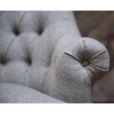 Premium Compact 2 Seater Sofa With Legs In Teak Finish With Cushions - Image 3