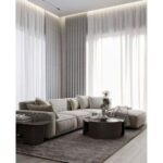 Madera Handmade Modular Sectional Sofa Set 5 Seater (Cream)