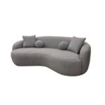 Wave Boucle Fabric Modern 3 Seater Sectional Sofa