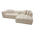 Bubble Design Tufted Boucle Fabric Modern 5 Seater Sectional Sofa