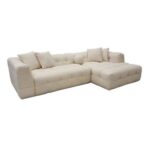 Bubble Design Tufted Boucle Fabric Modern 5 Seater Sectional Sofa