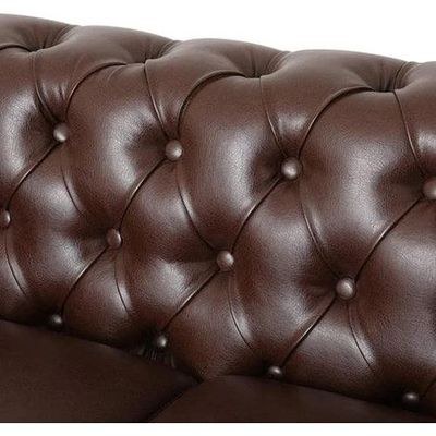 Modern Handmade Leatherette Love Seats Sofa - Image 5