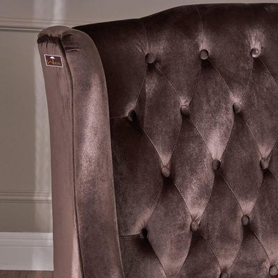 Wooden Recessed Arm Loveseat Bench (2 Seater, Chocolate) - Image 4