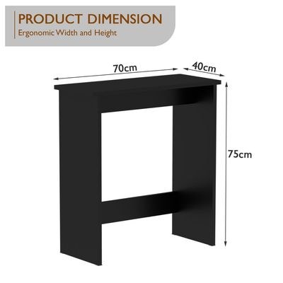 Mahmayi Modern Study Desk with Foot Rest Support, Modern Executive Desks Ideal for Office, Home, Schools, Laptop, Computer Workstation Table - Black - Image 2