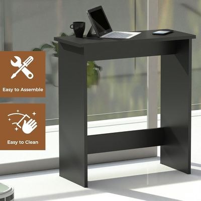 Mahmayi Modern Study Desk with Foot Rest Support, Modern Executive Desks Ideal for Office, Home, Schools, Laptop, Computer Workstation Table - Black - Image 4
