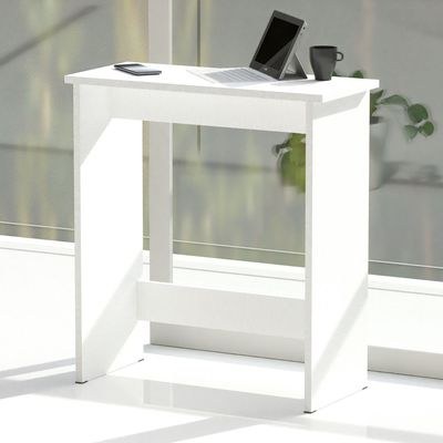Mahmayi Modern Study Desk with Foot Rest Support, Modern Executive Desks Ideal for Office, Home, Schools, Laptop, Computer Workstation Table - White - Image 5