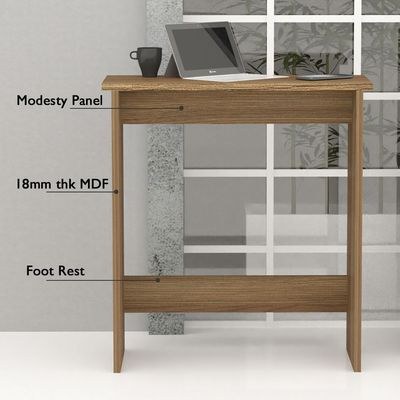 Mahmayi Modern Study Desk with Foot Rest Support, Modern Executive Desks Ideal for Office, Home, Schools, Laptop, Computer Workstation Table - Zabrano - Image 3