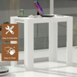 Mahmayi Modern Study Desk Support, Modern Executive Desks Ideal for Office, Home, Laptop, Computer Workstation Table - White