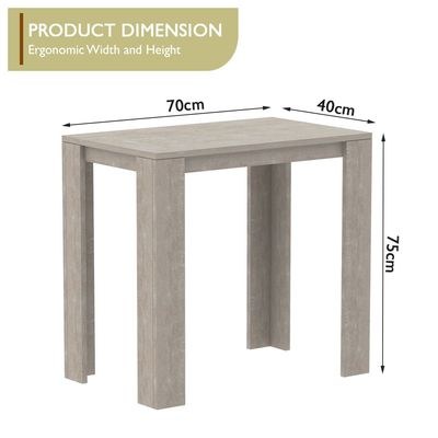 Mahmayi Modern Study Desk Support, Modern Executive Desks Ideal for Office, Home, Laptop, Computer Workstation Table - White Concrete - Image 2