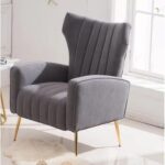 LÍNEA Wide Tufted Velvet Wingback Chair for Living Room