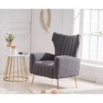 LÍNEA Wide Tufted Velvet Wingback Chair for Living Room