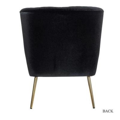 Modern Wide Tufted Velvet Wing Chair for Living Room (Metal Legs) - Image 5