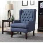 Wooden Wing Armchair Comfort for Backrest (Walnut Legs)