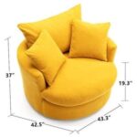 Wide Down Cushion Velvet Barrel Chair