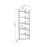 Mourah Oppa Bookcase - Dark Grey/White - 2 Years Warranty