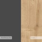 Mourah Piri Corner Bookcase - Oak/Dark Grey - 2 Years Warranty