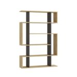 Mourah Mito Bookcase - Oak/Dark Grey - 2 Years Warranty