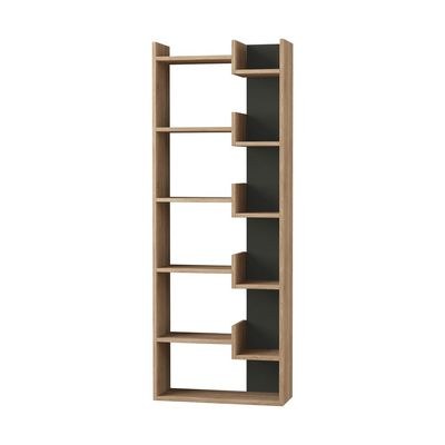 Mourah Oppa Bookcase - Oak/Dark Grey - 2 Years Warranty - Image 2