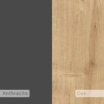 Mourah Oppa Bookcase - Oak/Dark Grey - 2 Years Warranty