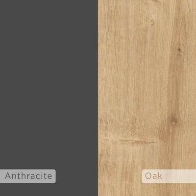 Mourah Oppa Bookcase - Oak/Dark Grey - 2 Years Warranty - Image 4