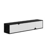 Mourah Spark Tv Stand Up To 70 Inches With Storage - Black Marble/White - 2 Years Warranty