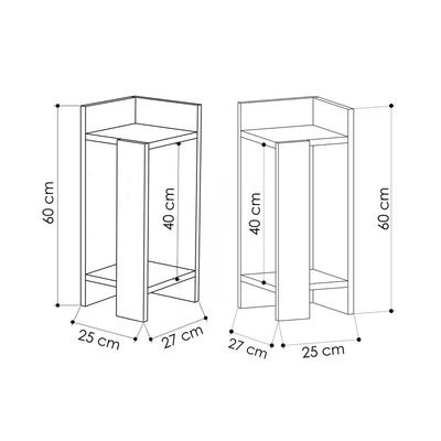 Mourah Elos Nightstand Set - Oak/Dark Grey - 2 Years Warranty - Image 5