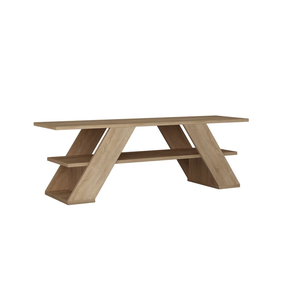 Mourah Farfalla Tv Stand Up To 50 Inches With Storage - Oak - 2 Years Warranty - Image 2