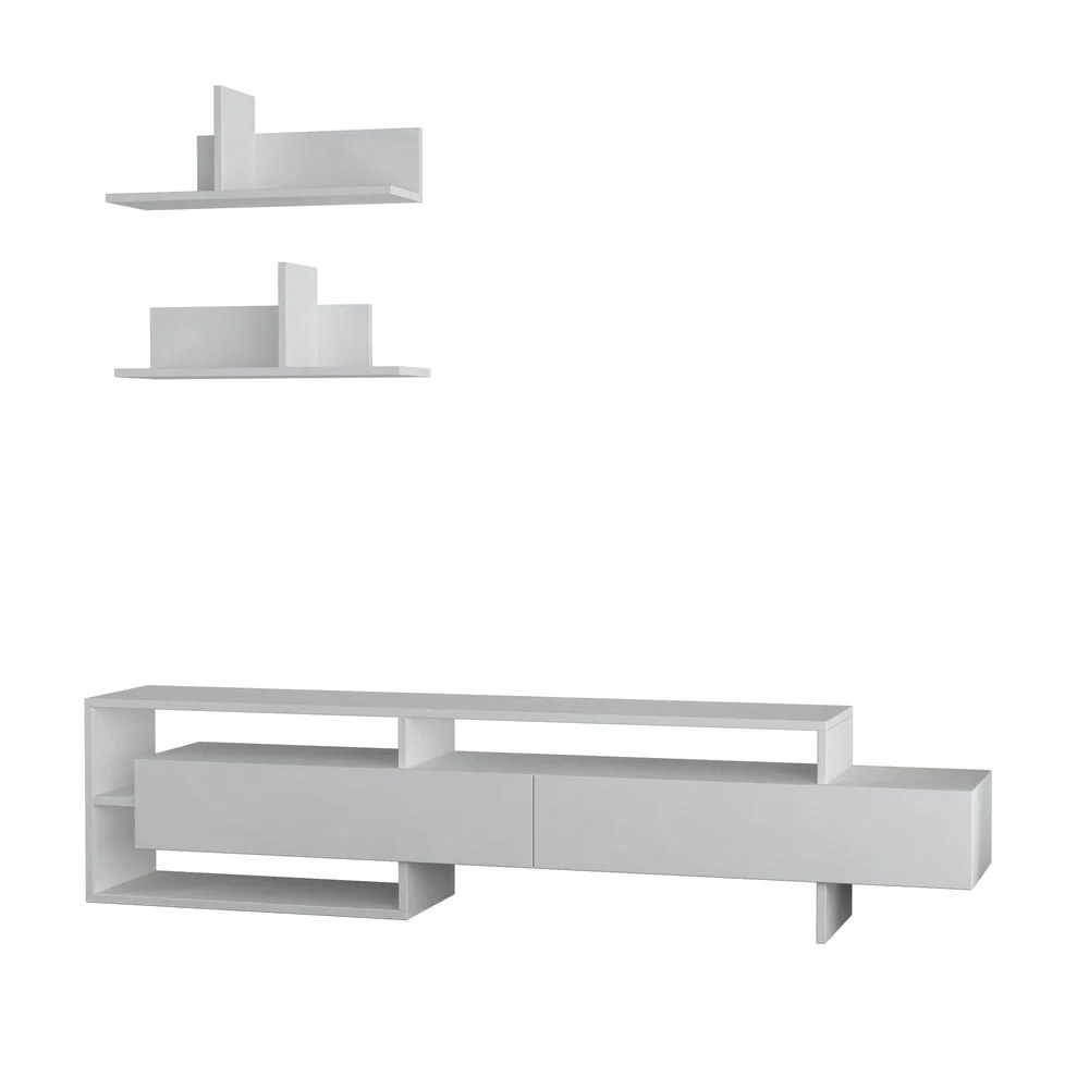 Mourah Gara TV Unit Up To 60 Inches With Storage - White - 2 Years Warranty - Image 2