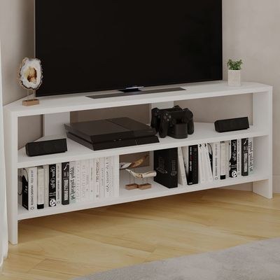 Mourah Thales Tv Stand Up To 43 Inches With Storage - White - 2 Years Warranty - Image 2