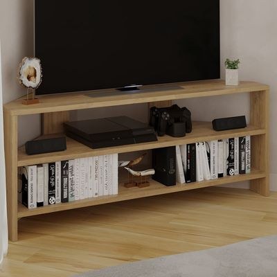 Mourah Thales Tv Stand Up To 43 Inches With Storage - Oak - 2 Years Warranty - Image 4