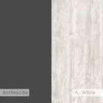 Mourah Piri Corner Bookcase - Ancient White/Dark Grey - 2 Years Warranty