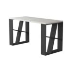 Mourah Honey Working Table With Storage - White/Dark Grey - 2 Years Warranty