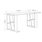 Mourah Honey Working Table With Storage - White/Dark Grey - 2 Years Warranty